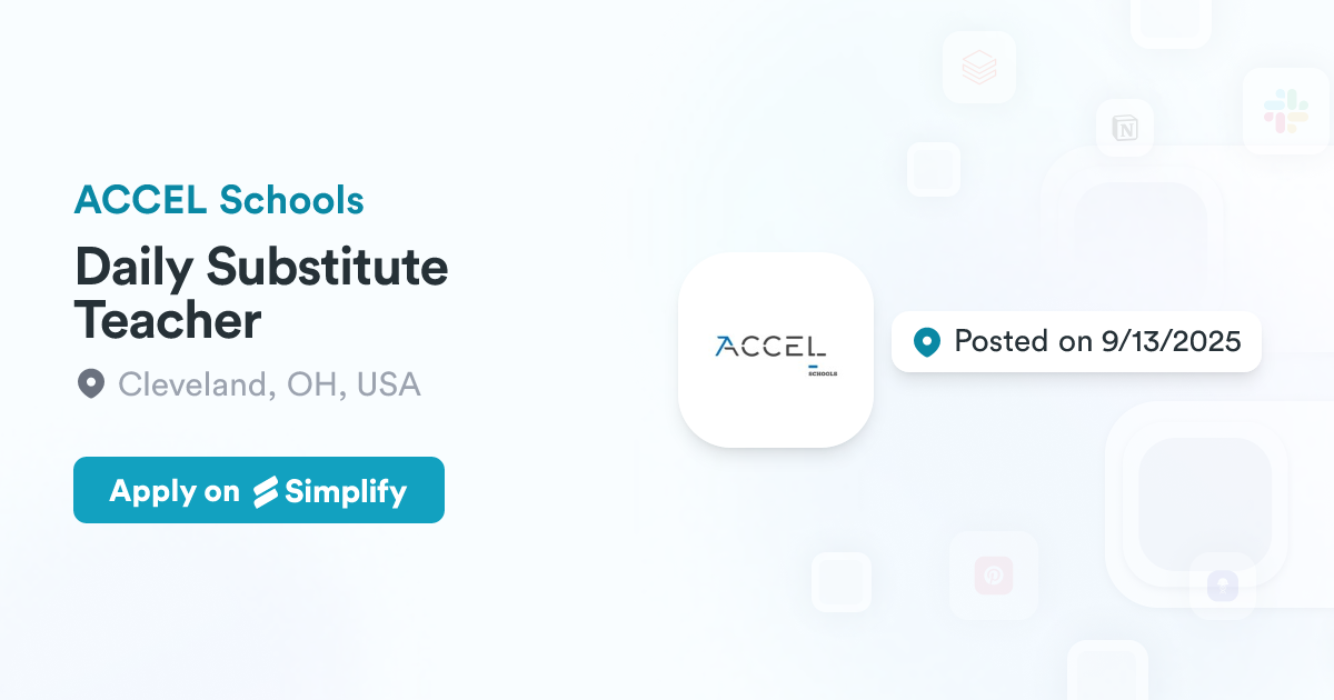 Daily Substitute Teacher ACCEL Schools Simplify Jobs